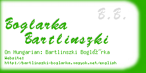 boglarka bartlinszki business card